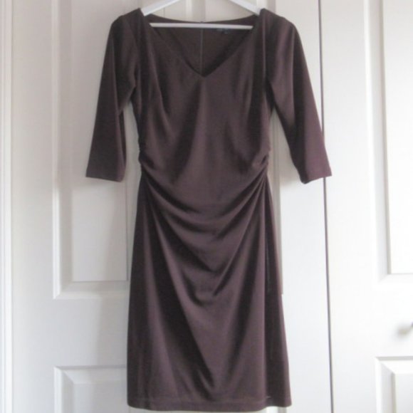 David Meister Burgundy Draped Dress  Size US 6 - Picture 1 of 8
